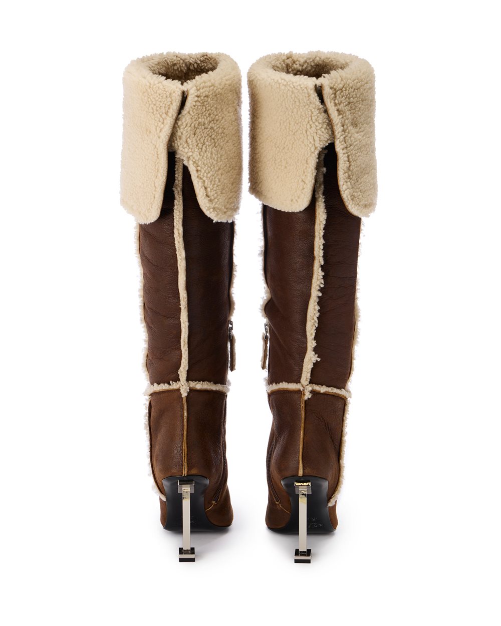 Sheepskin thigh high boots Iceberg