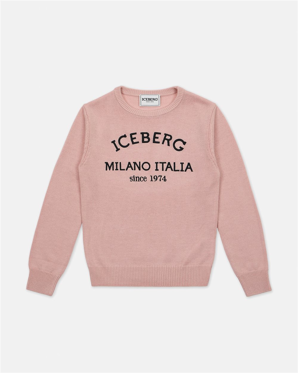 Maglione girocollo rosa cipria Iceberg