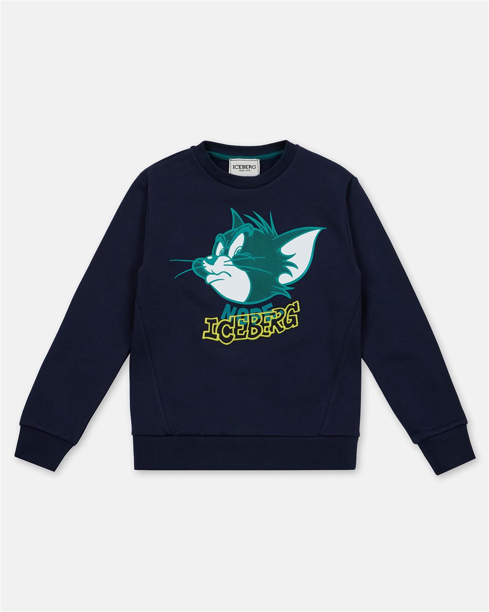 Blue crewneck sweatshirt with Tom junior collection Iceberg