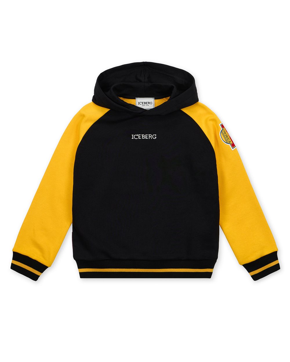 Junior collection black hooded sweatshirt Iceberg