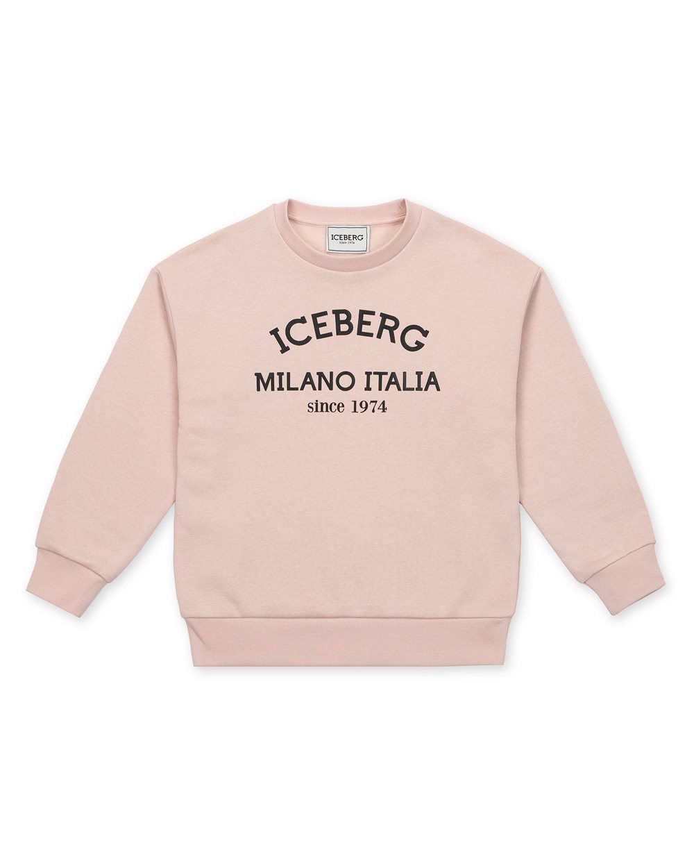 Rose crewneck sweatshirt with logo Iceberg