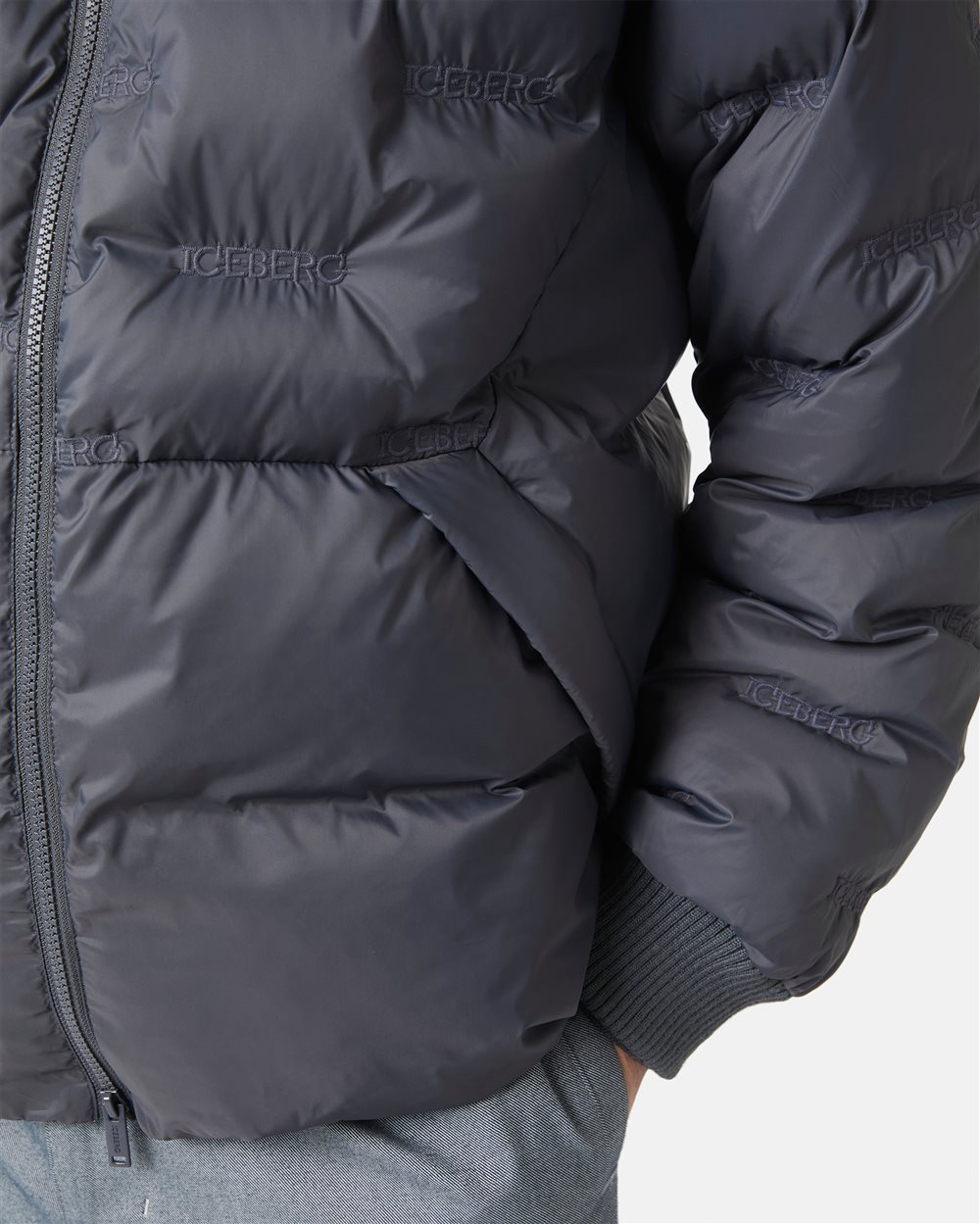 Nylon jacket with allover logo | Iceberg