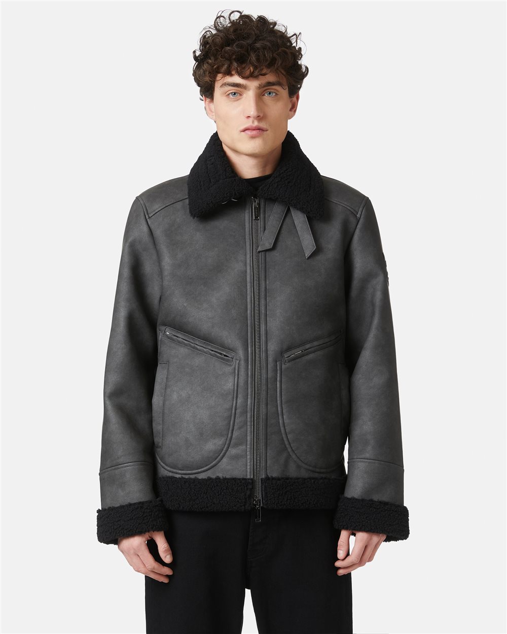 Shearling Jacket Acne Men Sale Biker Jacket Acne Shearling Jacket