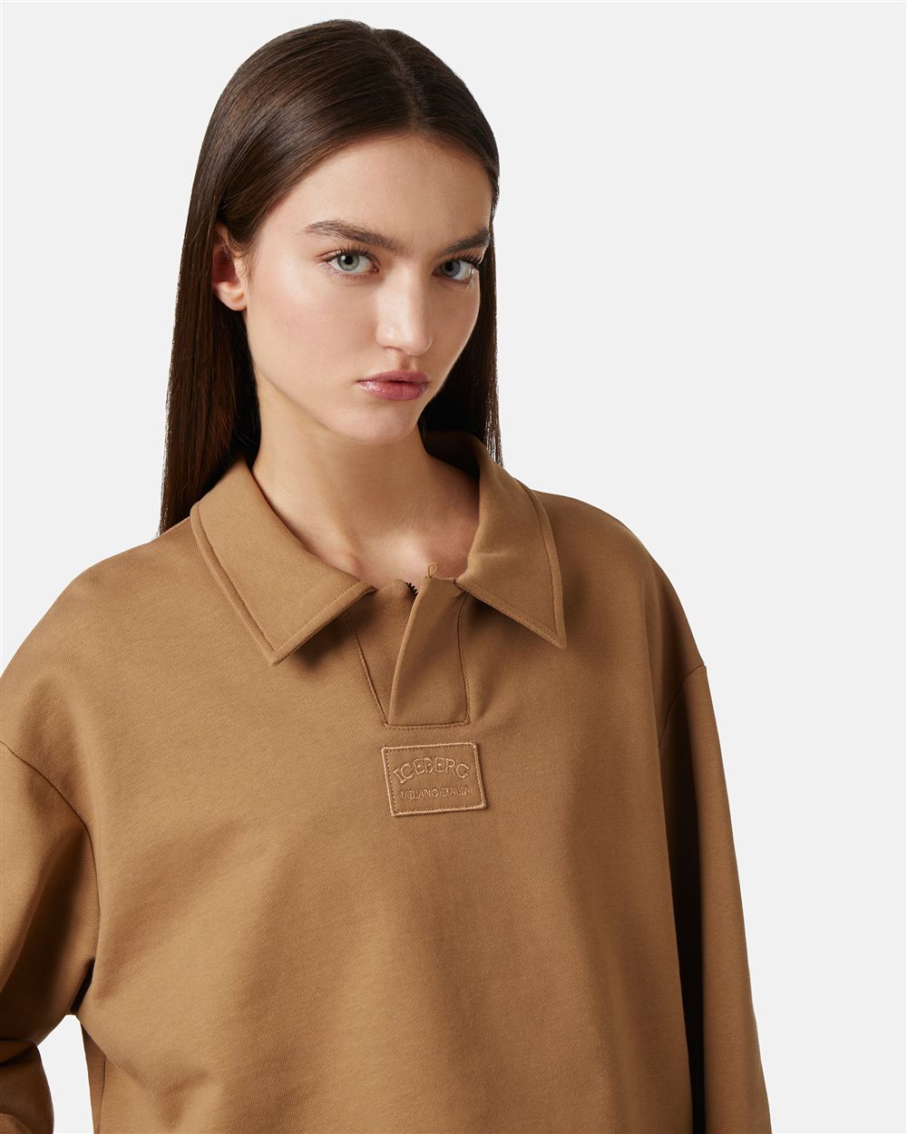 Cropped fit polo neck sweatshirt Iceberg