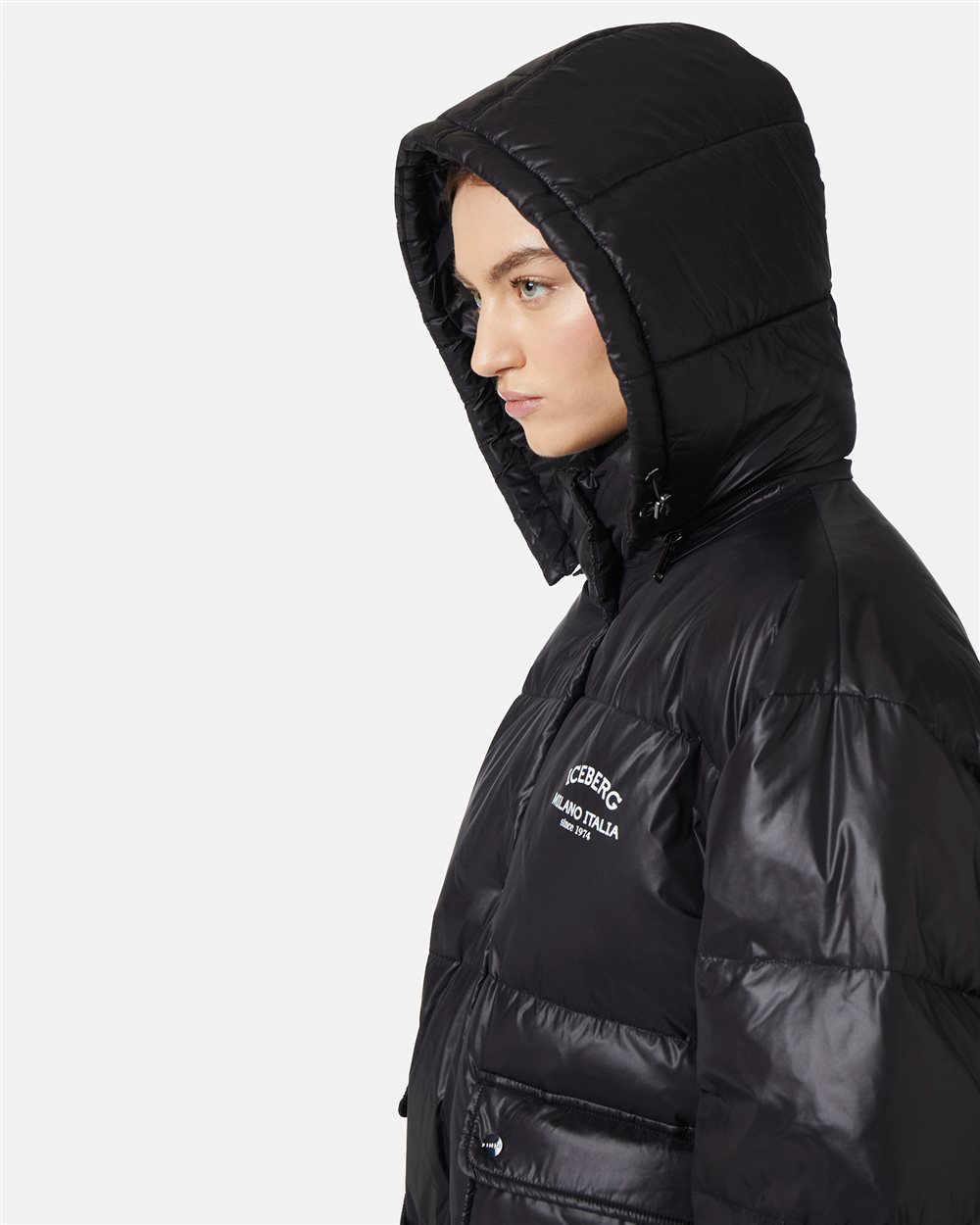 Short down jacket with real down hood | Iceberg 