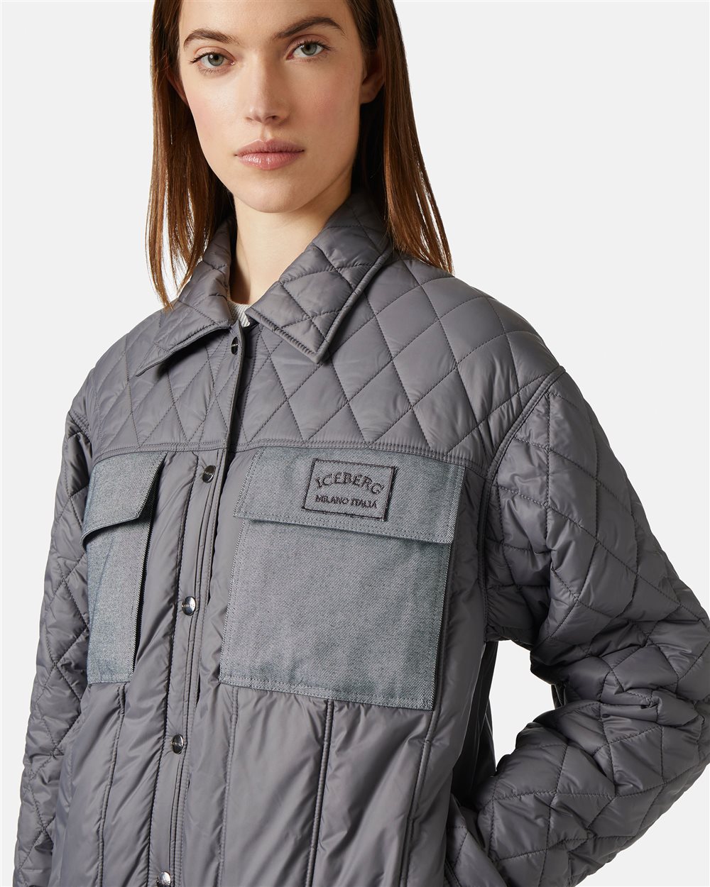 Regular fit jacket in quilted nylon | Iceberg