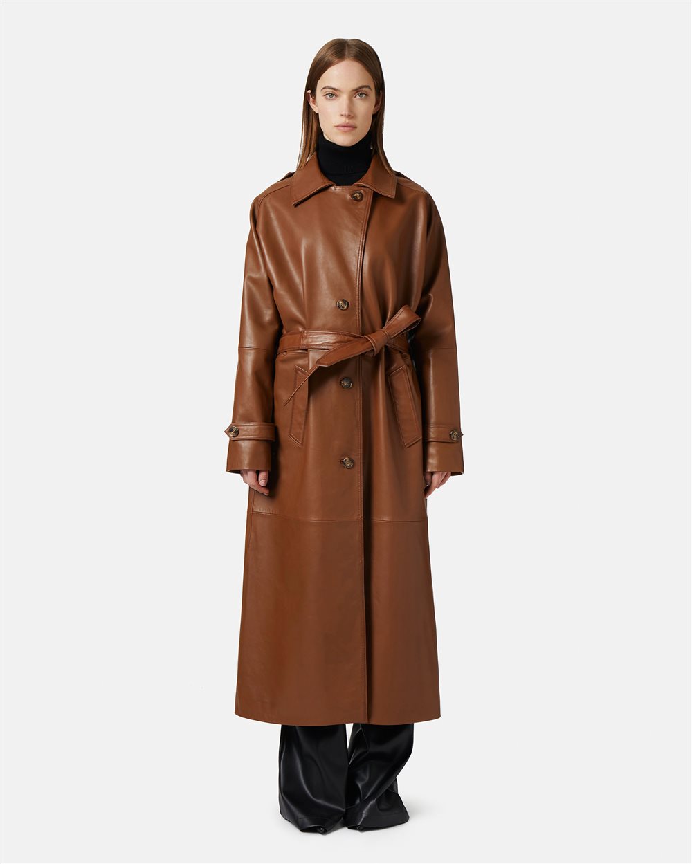 Long leather coat Iceberg