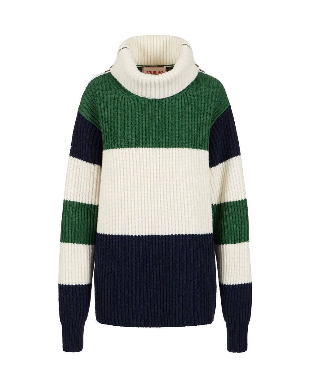 English knit wool blend turtleneck | Iceberg