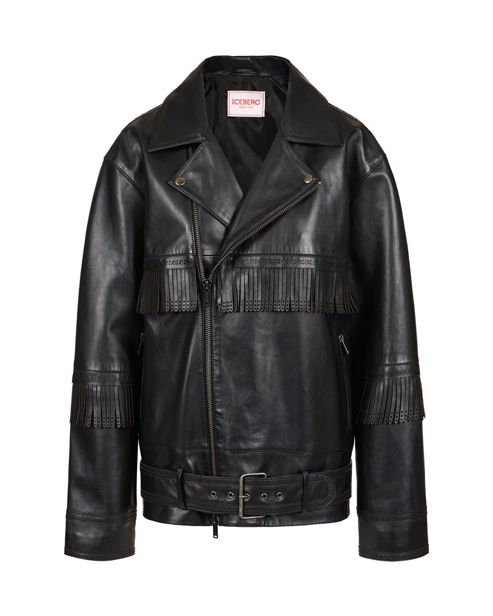 Saint laurent fringe leather jacket hotsell