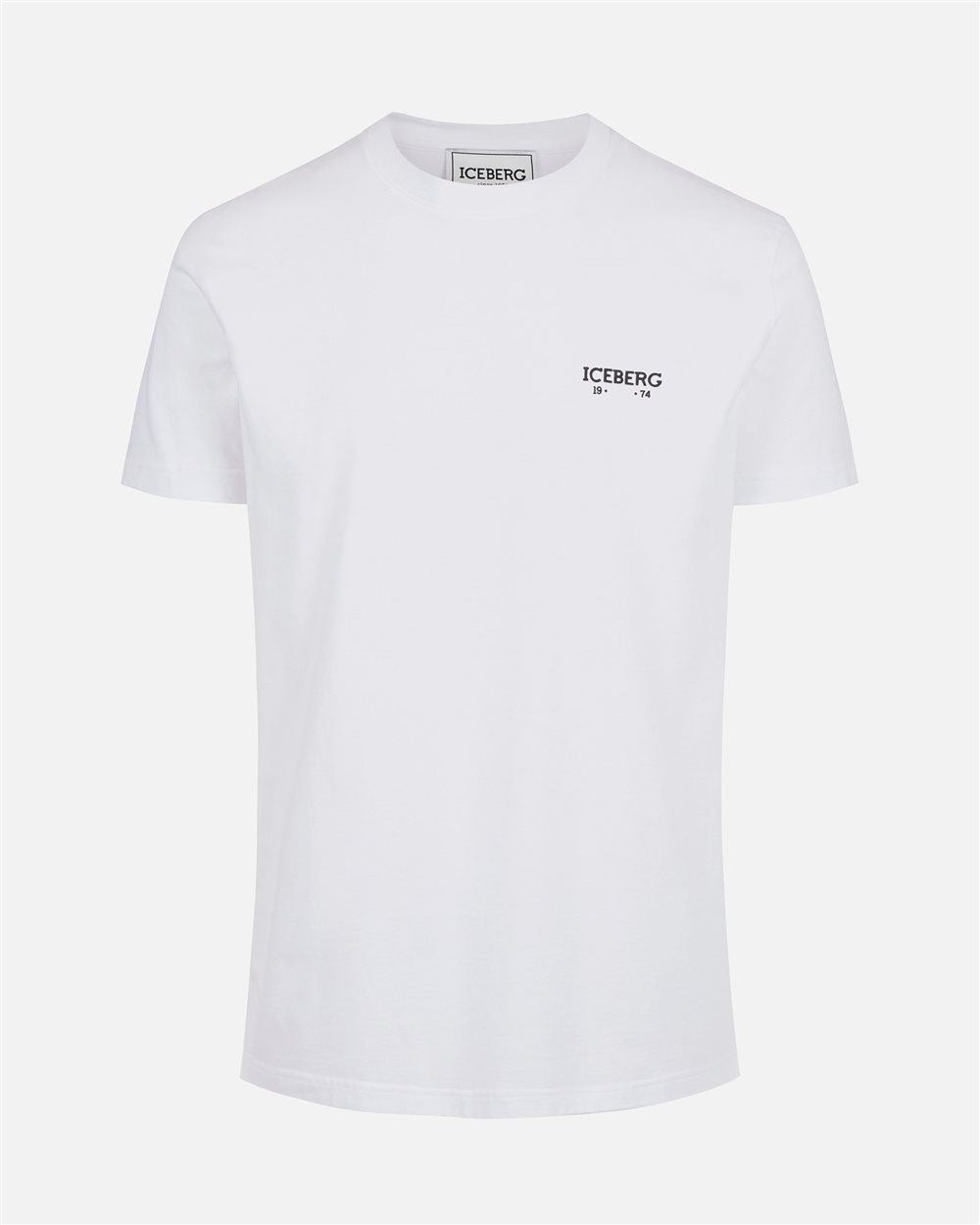 Regular fit optical white T-shirt with embossed Iceberg logo | ICEBERG
