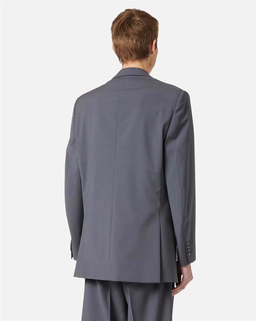 Veste Homme Sur Mesure En Laine - Taille 50 (XL), Gris-vert Foncé, 3 Poches, Fabrication Italie Milan