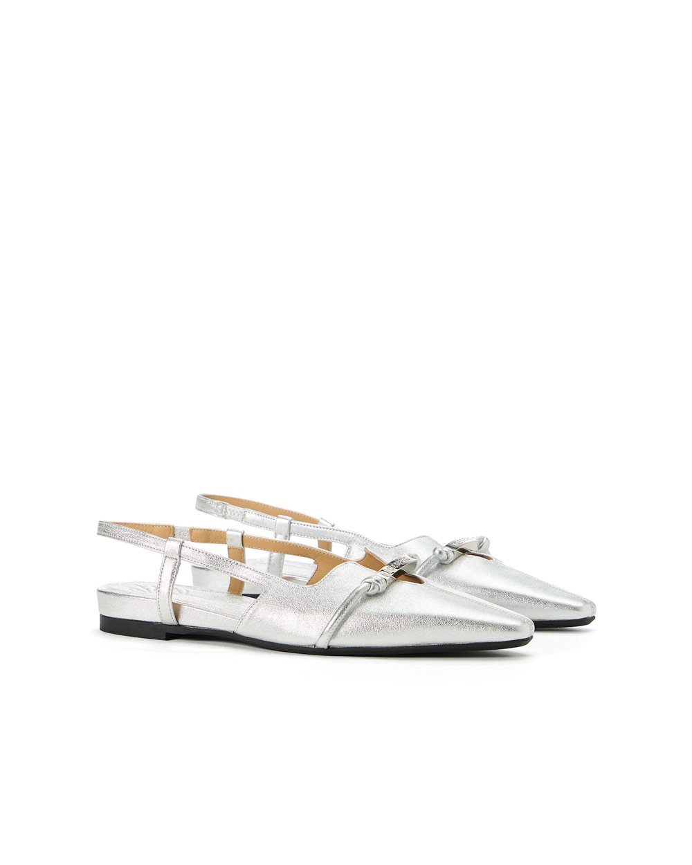 Silver sandals with strap and minimal line | ICEBERG