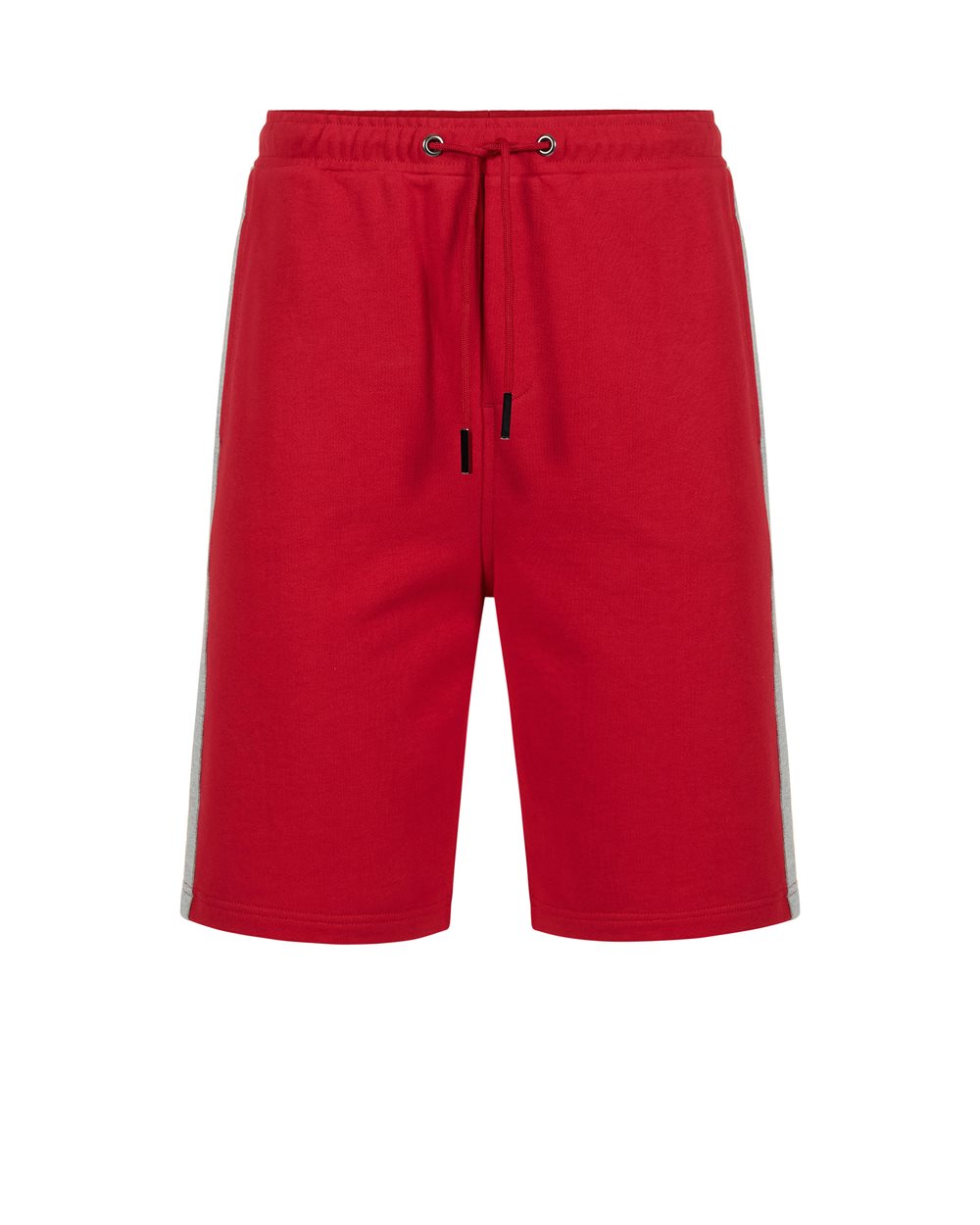 Red and gray slim fit cotton jersey Bermuda shorts | ICEBERG