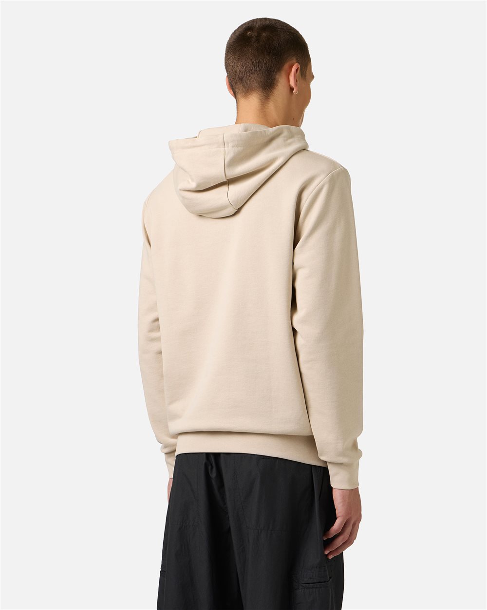 Beige slim fit hoodie, crafted from cotton fleece | ICEBERG