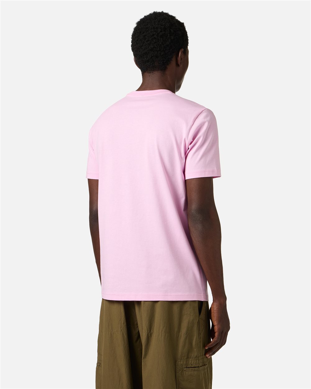 Slim fit pink cotton jersey T-shirt with logo print | ICEBERG