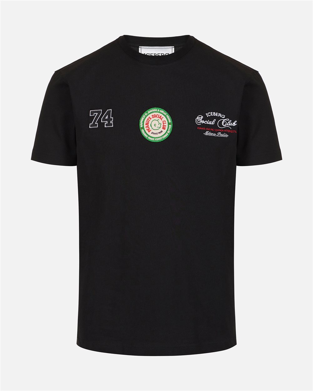 Slim fit black cotton jersey T-shirt | ICEBERG