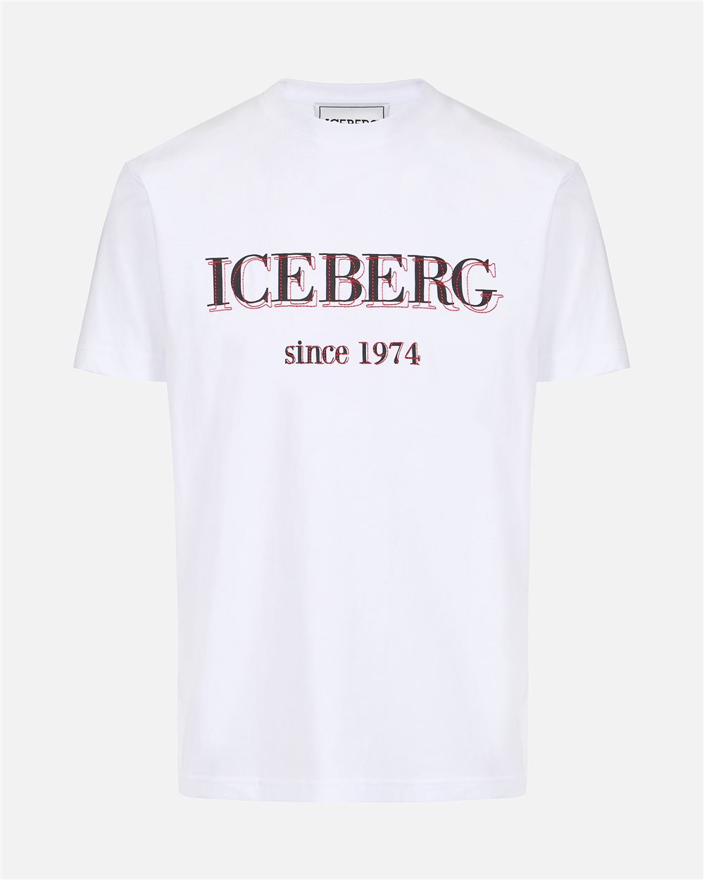 トップス ICEBERG Optic white oversized T-shirt in cotton jersey, featuring the