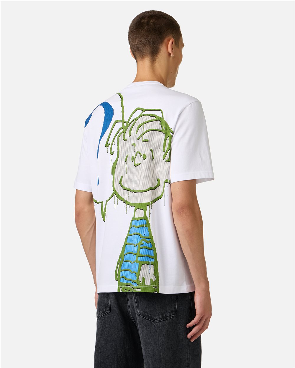 Regular fit optic white cotton jersey T-shirt with Peanuts print