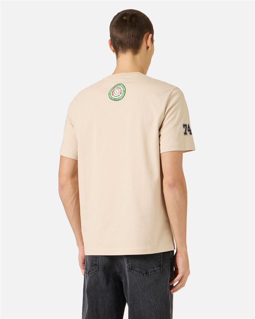 SUPERJUNIOR イェソン YESTERDAY グッズ Tシャツベージュ Regular fit beige cotton jersey T-shirt with Peanuts design | ICEBERG