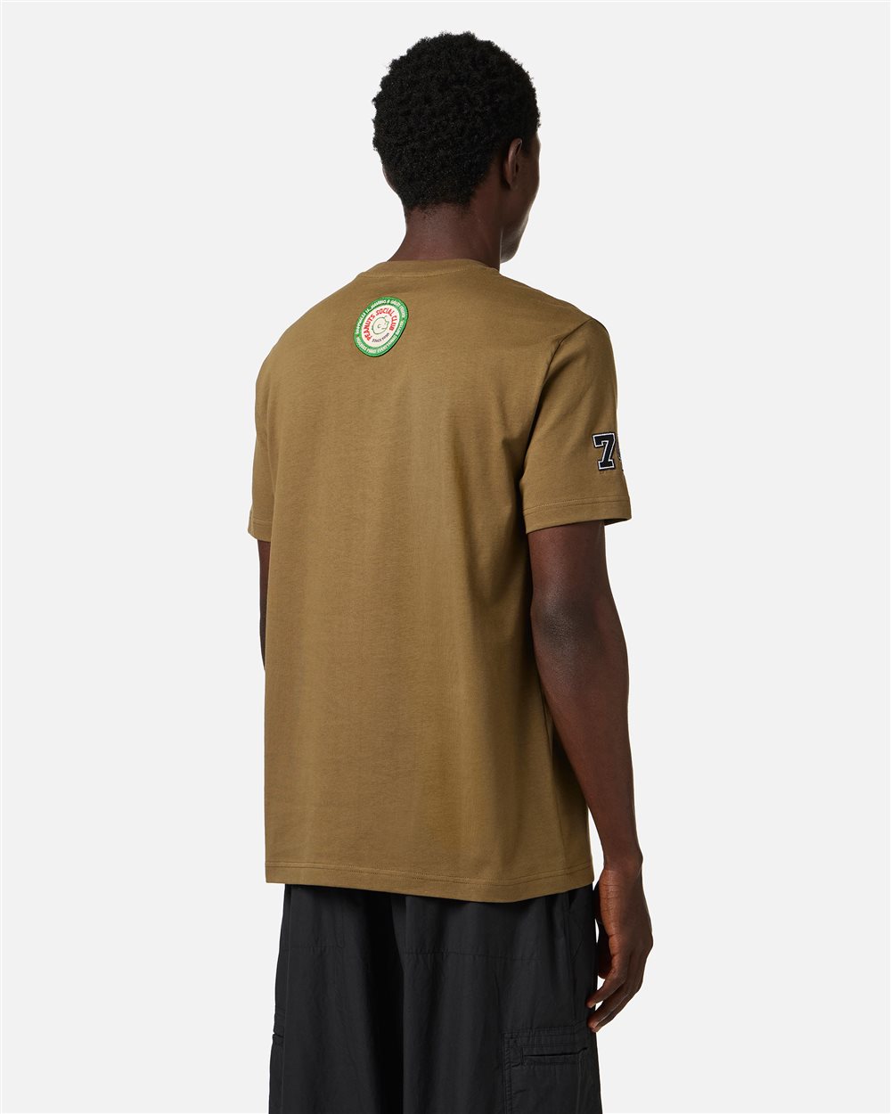 Regular fit khaki cotton jersey T-shirt with Peanuts design | ICEBERG