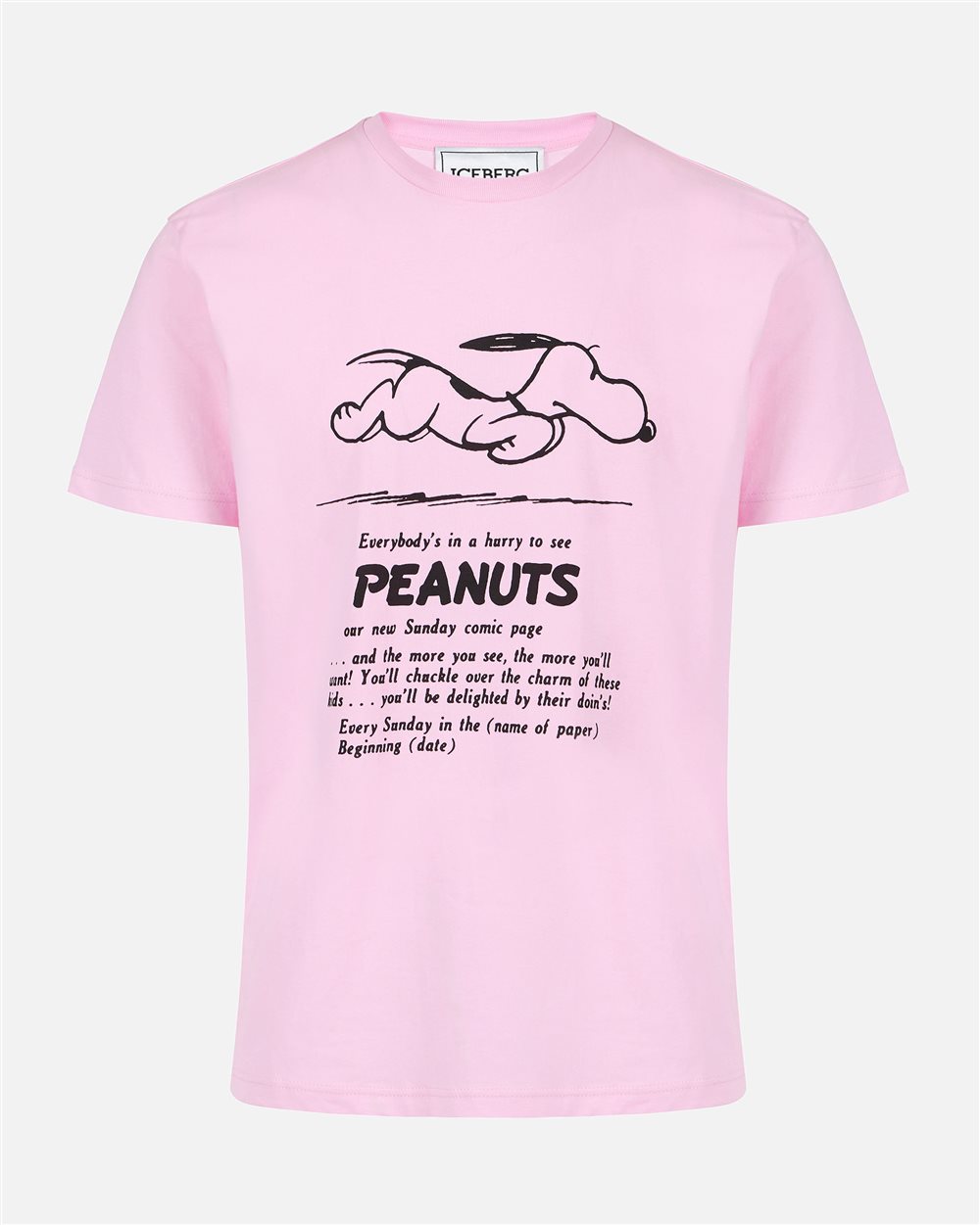 Classic regular fit pink T-shirt in sustainable cotton jersey with