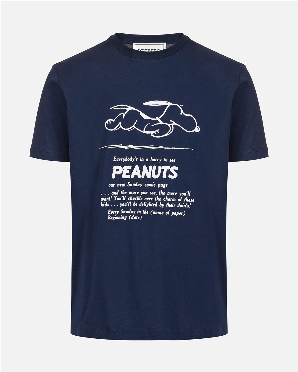Classic regular fit blue T-shirt in sustainable cotton jersey with