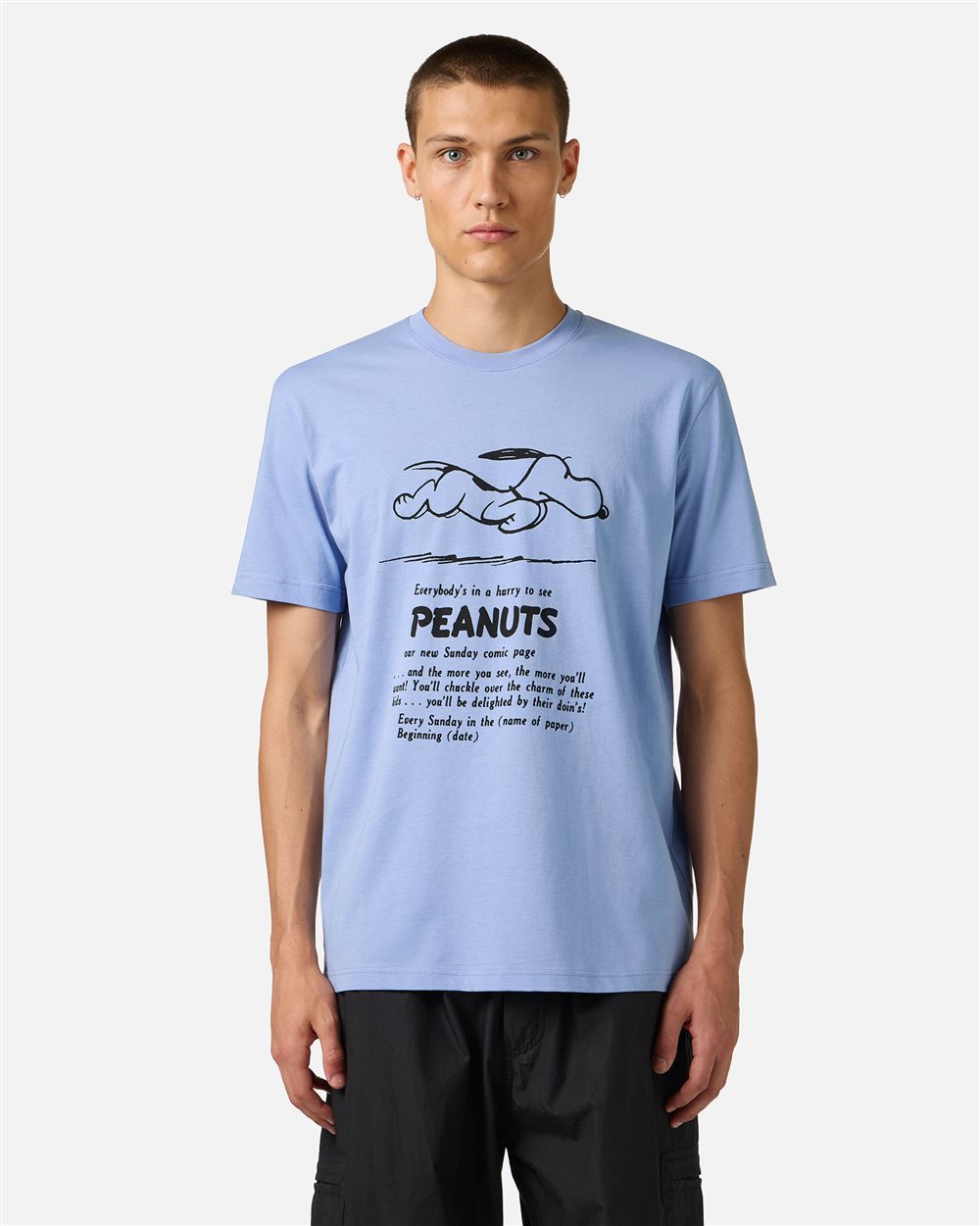Classic regular fit powder blue T-shirt in sustainable cotton