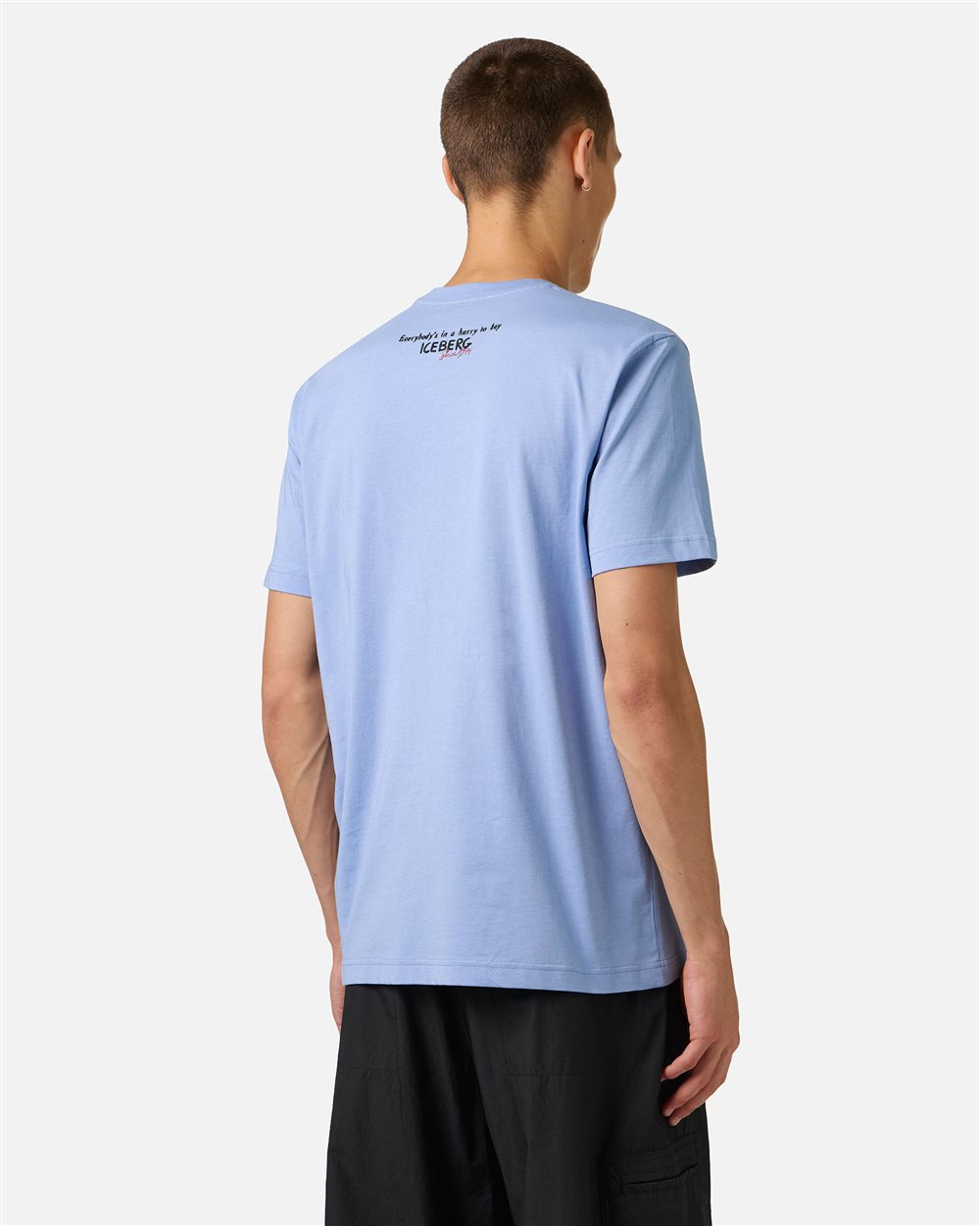 Classic regular fit powder blue T-shirt in sustainable cotton