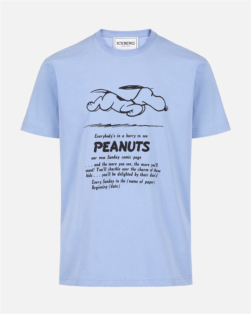 Classic regular fit powder blue T-shirt in sustainable cotton