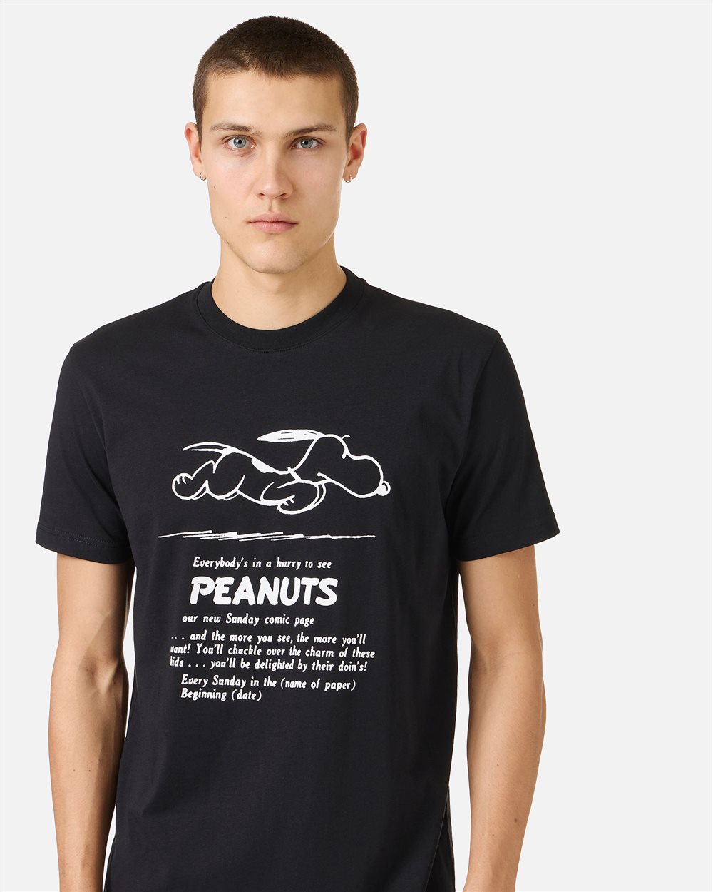 Classic regular fit black T-shirt in sustainable cotton jersey