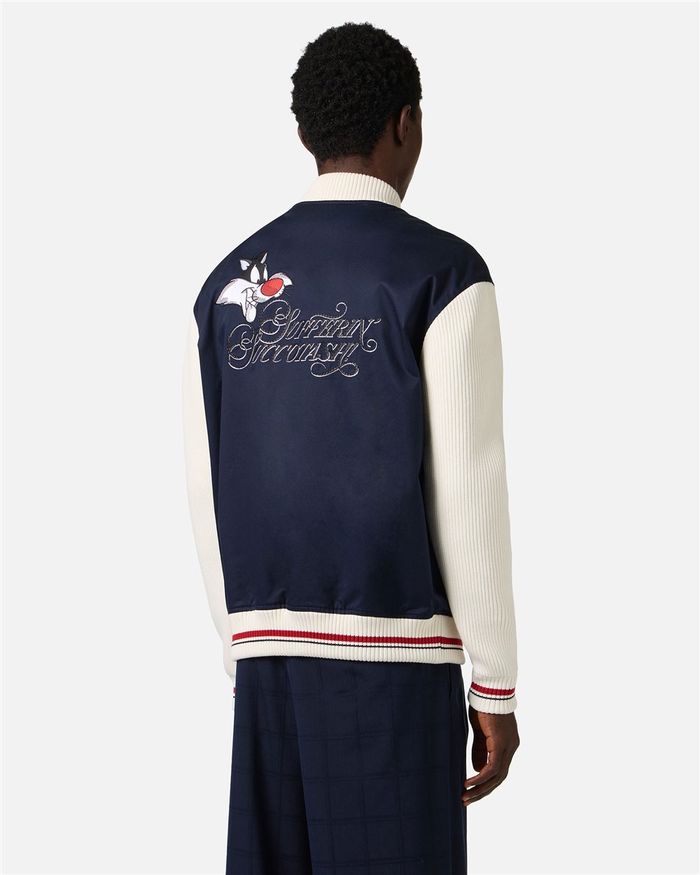Midnight blue comfort fit gabardine jacket | ICEBERG