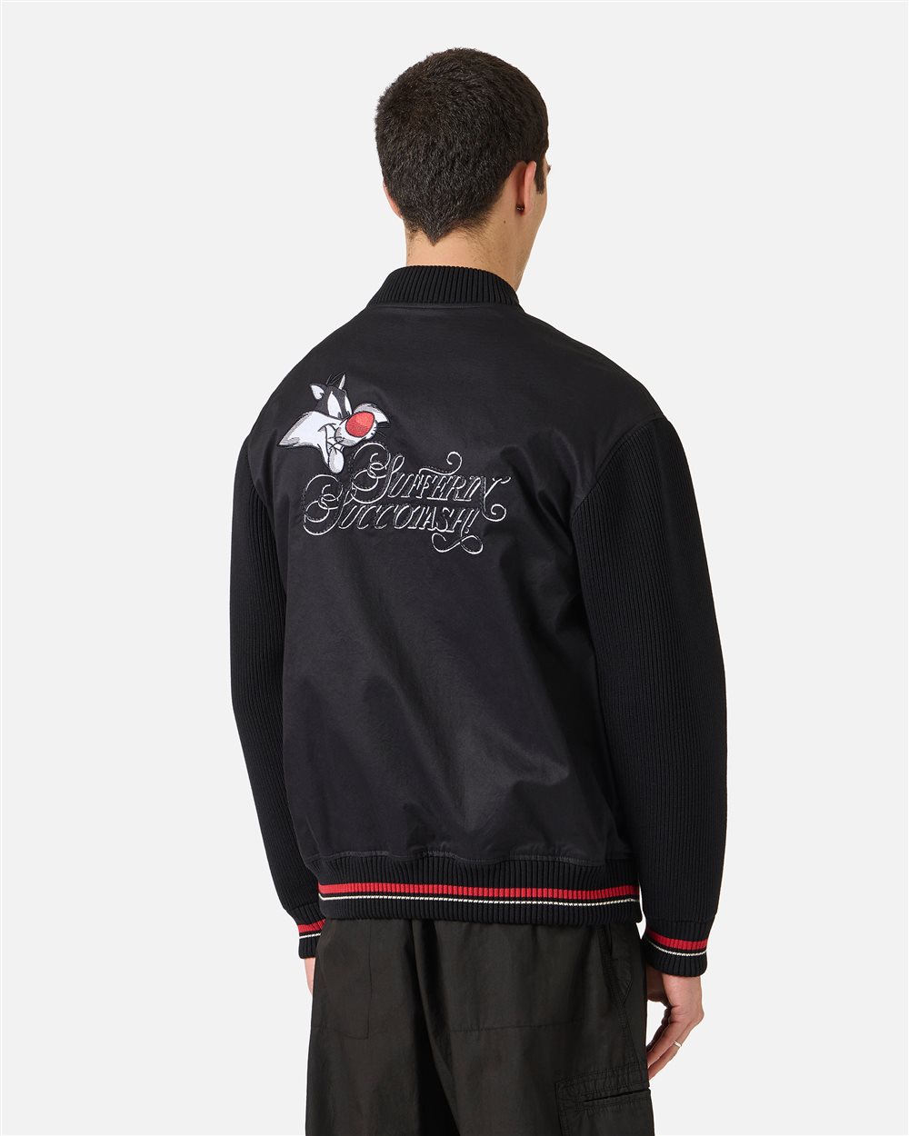 Deep black comfort fit gabardine jacket | ICEBERG