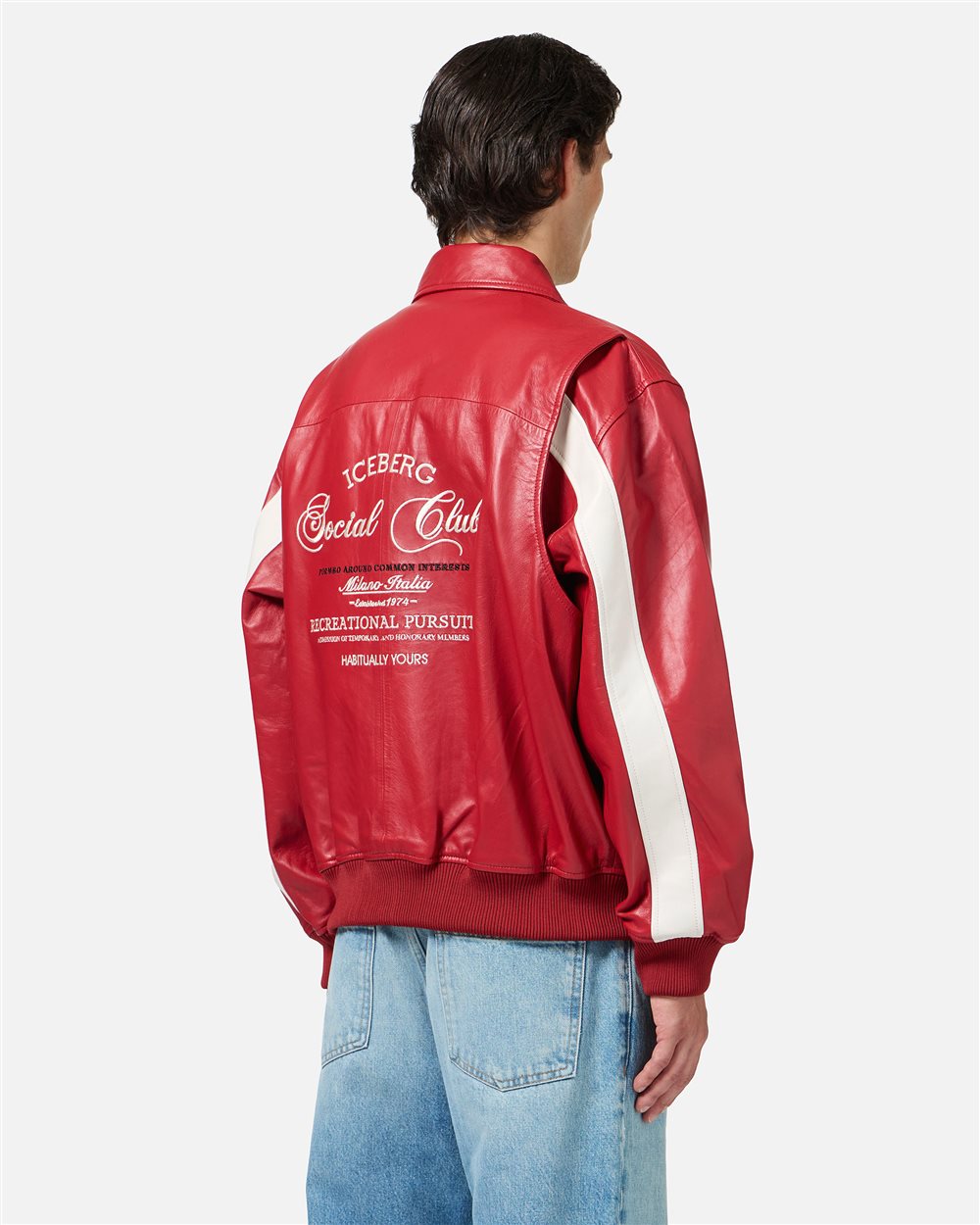 Dark red leather jacket | ICEBERG