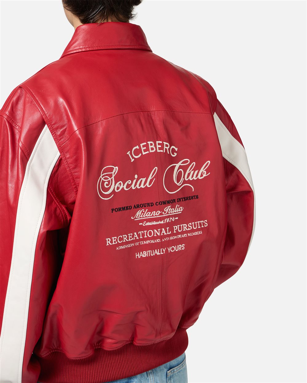 Dark red leather jacket | ICEBERG