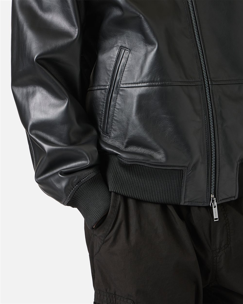 Black leather jacket | ICEBERG