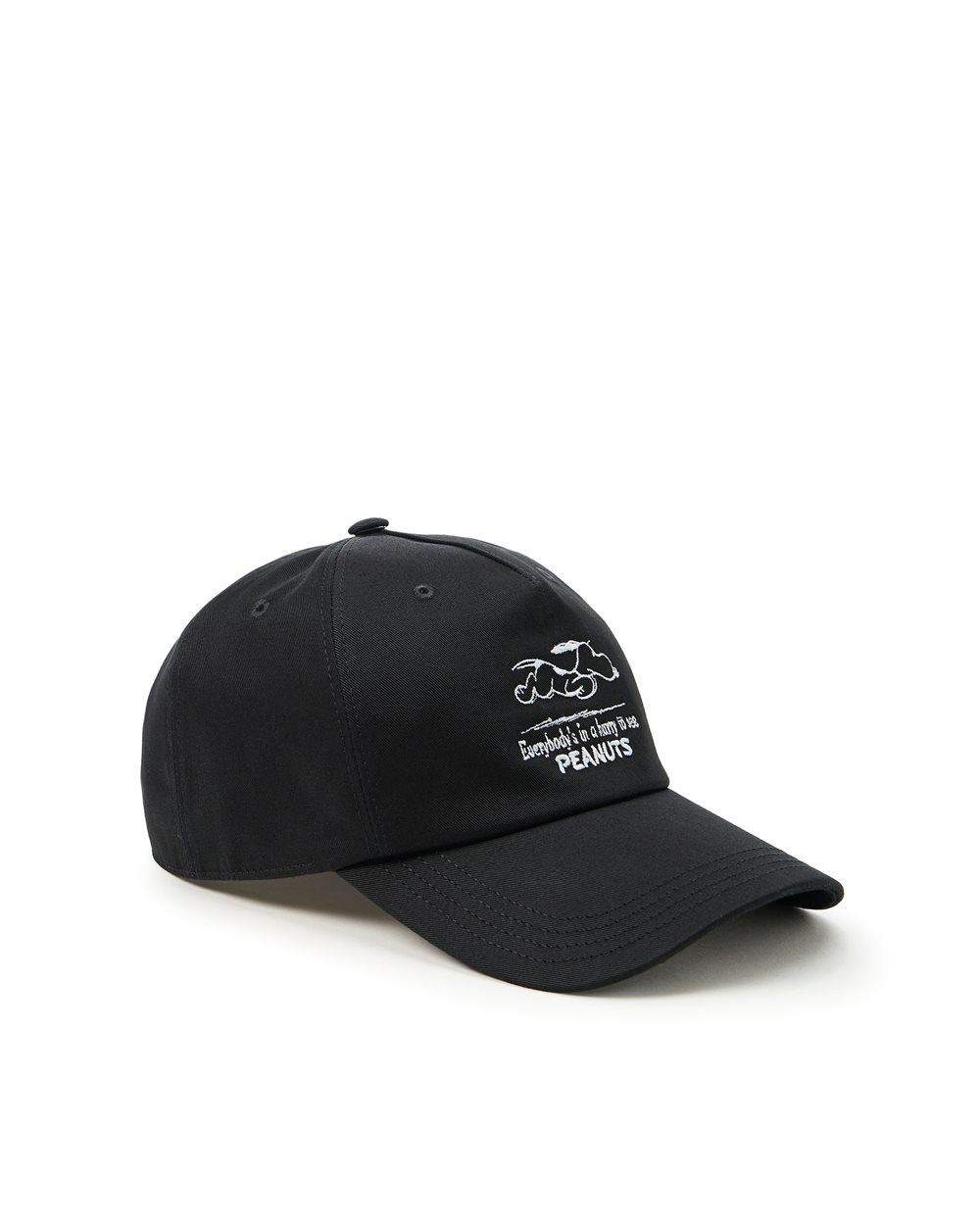 Black gabardine baseball cap with Peanuts embroidery | ICEBERG