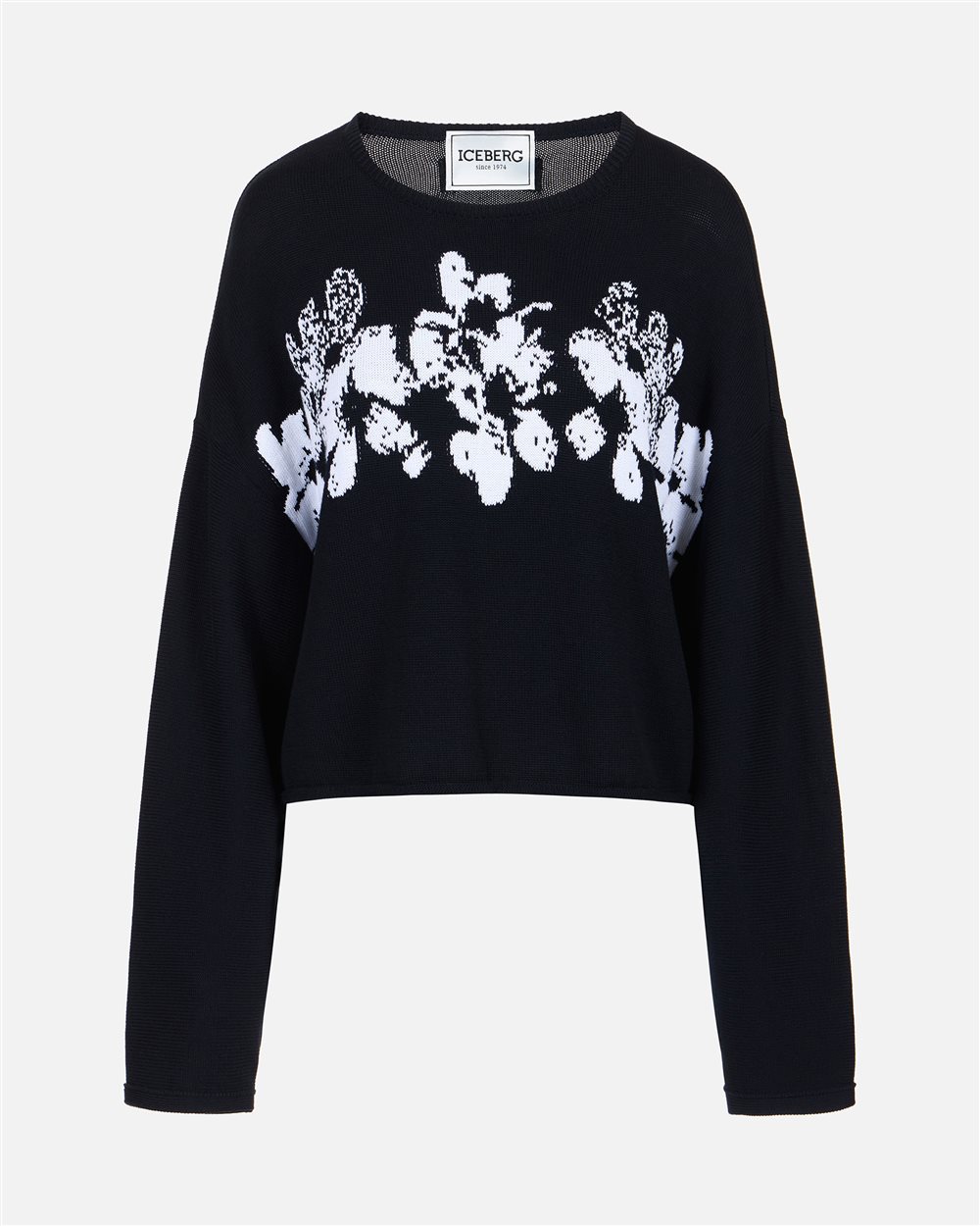 Flowers llic Sweater Black　*bro* Floral-Embroidered Quarter-Zip Sweatshirt – Little Free Library