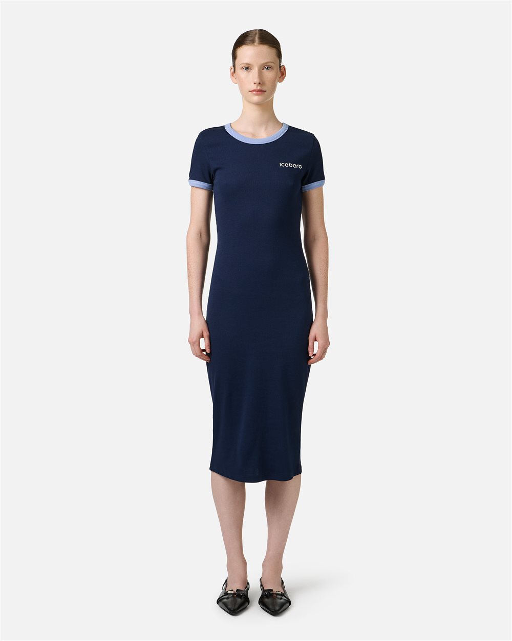 sleeveless cotton jersey dress knotted detail sleeveless cotton-jersey midi dress