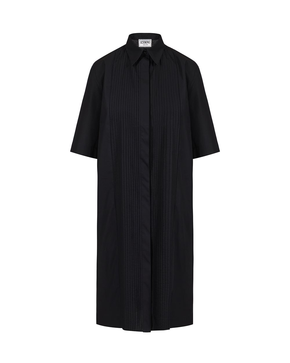 pleated poplin shirt dress Tory Burch Women's Pleated Poplin Shirtdress in Black, size 4