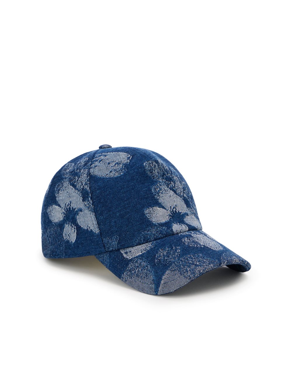Indigo floral jacquard denim baseball cap | ICEBERG
