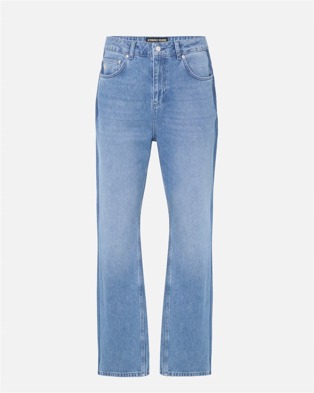 Indigo, loose fit 5-pocket cotton denim pants | ICEBERG