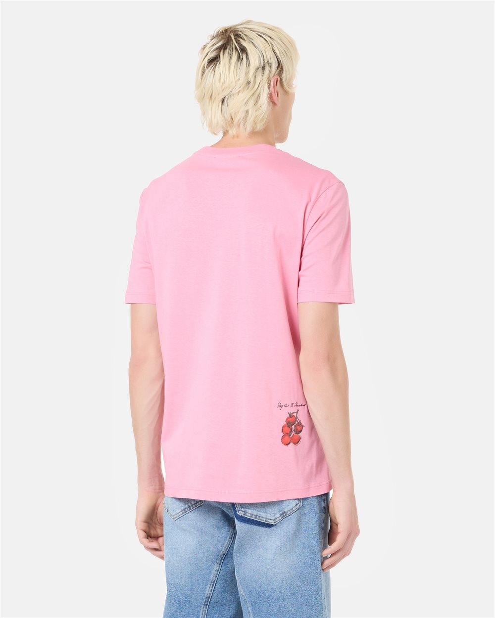 Regular fit girls pink T-shirt in cotton jersey, featuring a