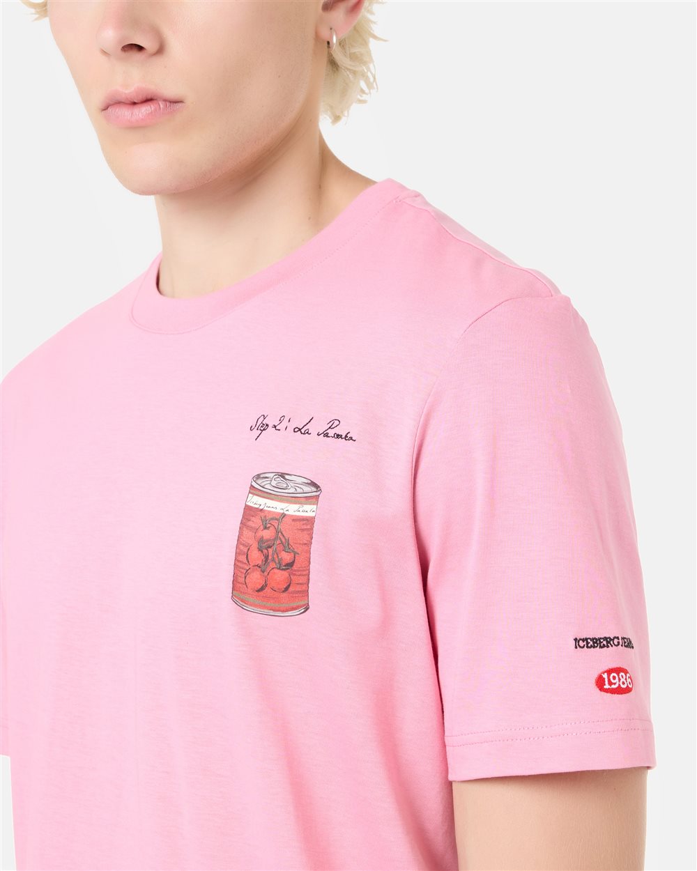 Regular fit girls pink T-shirt in cotton jersey, featuring a