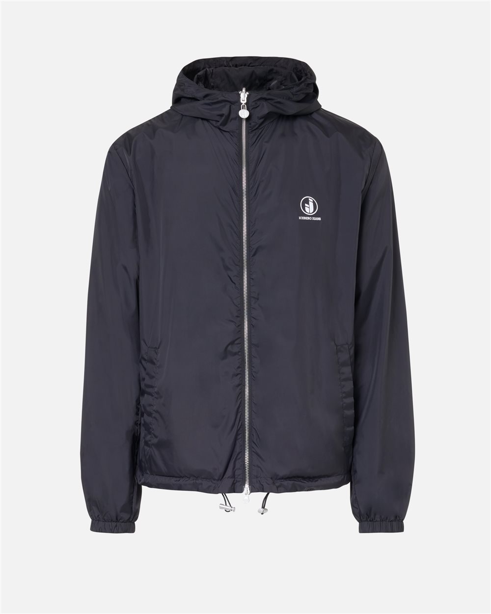 Black, K-Way fit reversible jacket in a jacquard nylon blend | ICEBERG