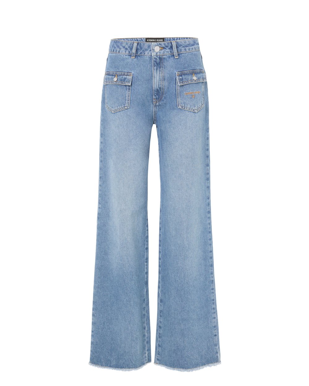 Loose fit indigo 5-pocket cotton denim pants | ICEBERG