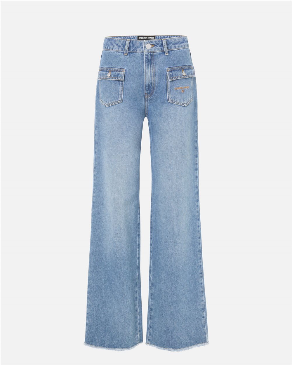 Loose fit indigo 5-pocket cotton denim pants | ICEBERG