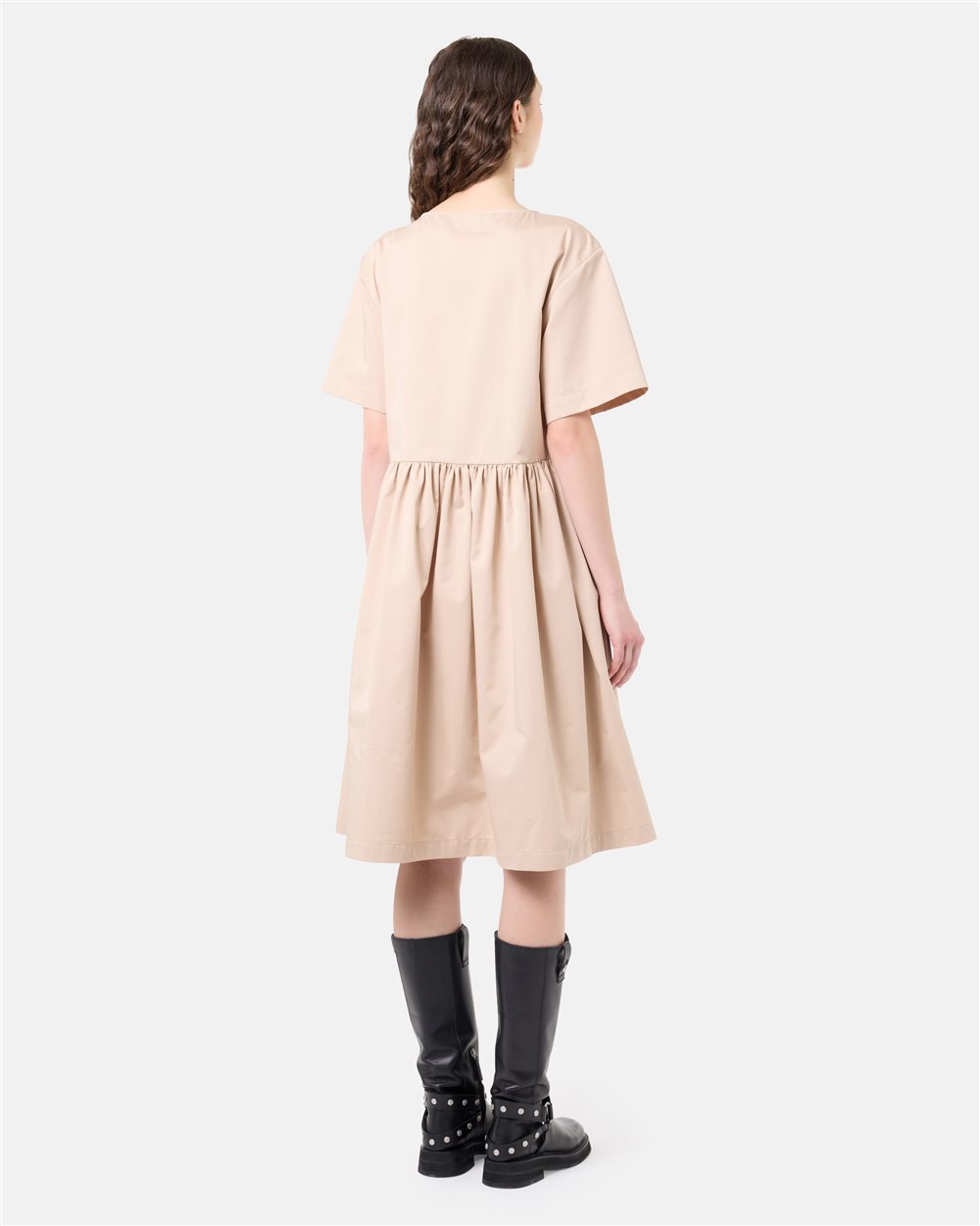 beige cotton midi dress Petal and Pup Women's Cammie Long Sleeve Midi Dress